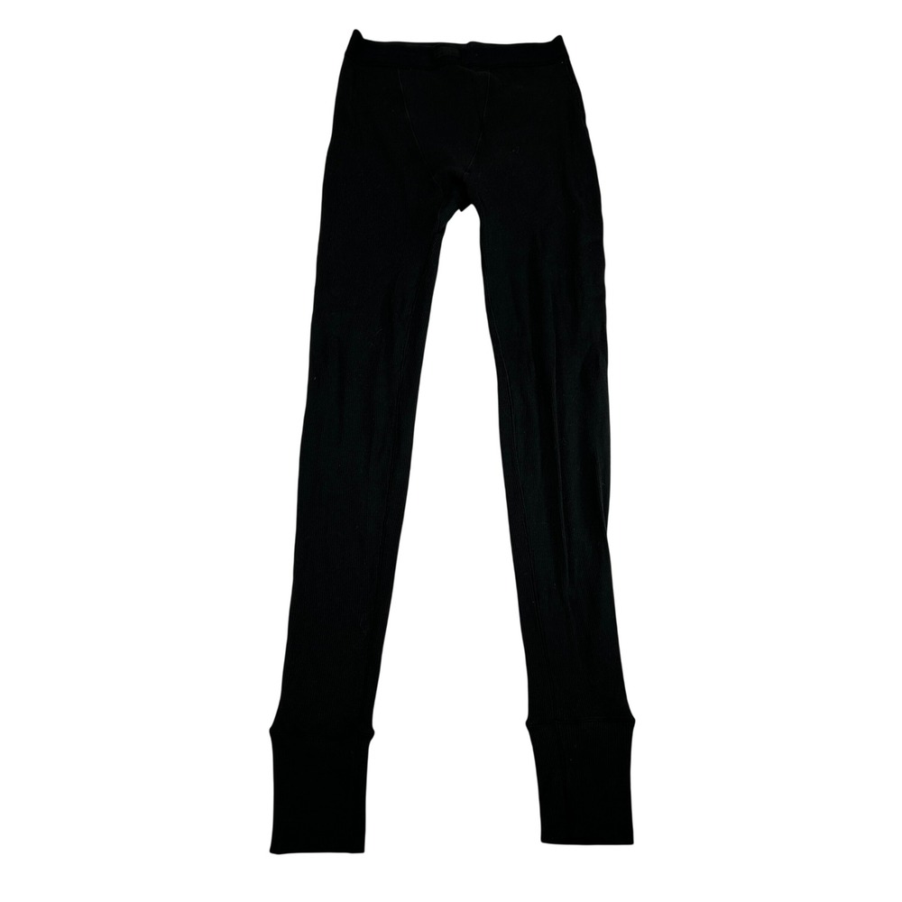 SKIMS Cotton Rib Legging Soot Black Ribbed Thermal Lounge Pants XS